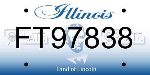 FT97838 Illinois License Plate