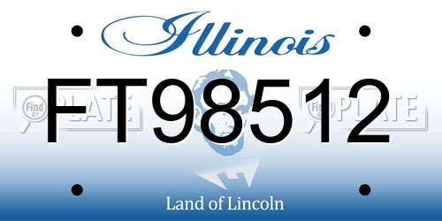 FT98512 Illinois License Plate