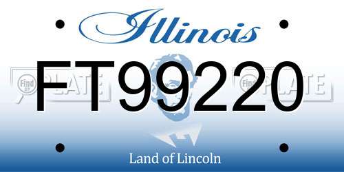 FT99220 Illinois License Plate