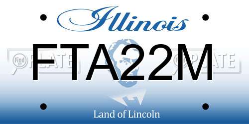 FTA22M Illinois License Plate