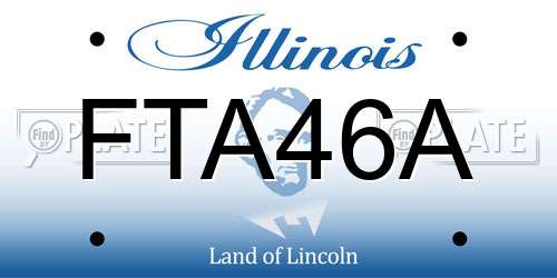 FTA46A Illinois License Plate