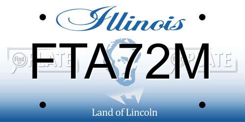FTA72M Illinois License Plate