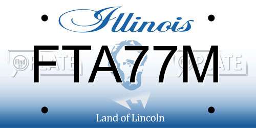 FTA77M Illinois License Plate