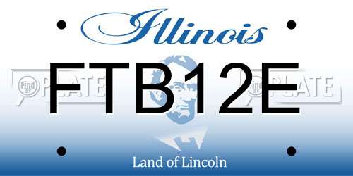 FTB12E Illinois License Plate