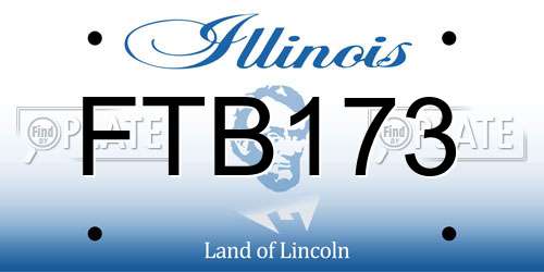 FTB173 Illinois License Plate