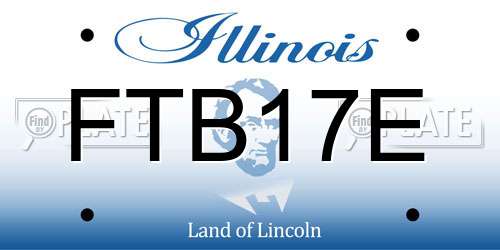 FTB17E Illinois License Plate