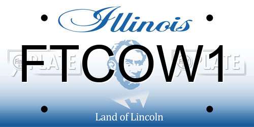 FTCOW1 Illinois License Plate