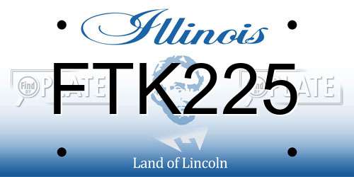 FTK225 Illinois License Plate