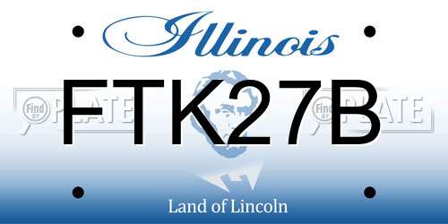 FTK27B Illinois License Plate