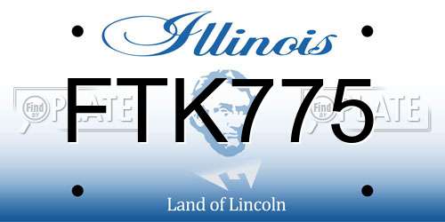FTK775 Illinois License Plate