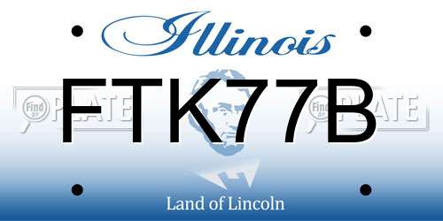 FTK77B Illinois License Plate