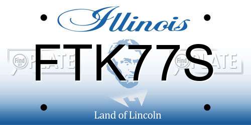 FTK77S Illinois License Plate