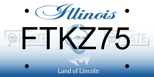 FTKZ75 Illinois License Plate