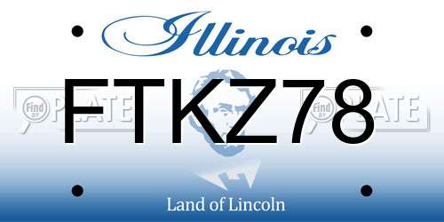 FTKZ78 Illinois License Plate
