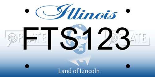 FTS123 Illinois License Plate