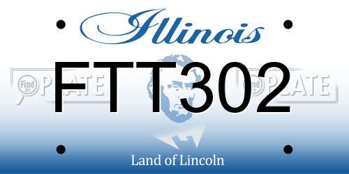 FTT302 Illinois License Plate