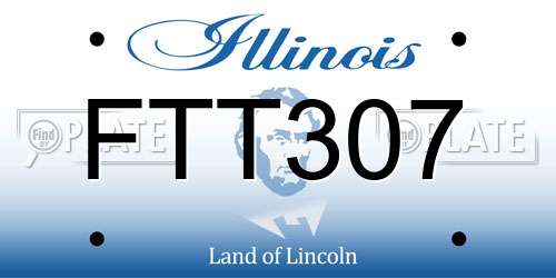 FTT307 Illinois License Plate