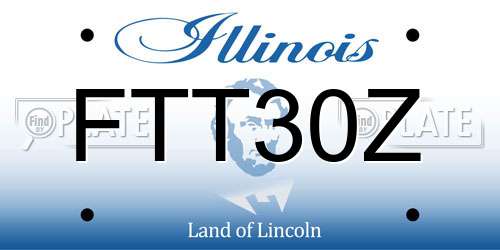 FTT30Z Illinois License Plate