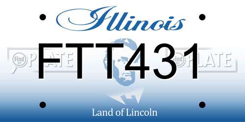 FTT431 Illinois License Plate