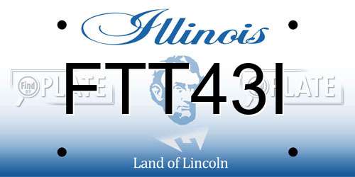 FTT43I Illinois License Plate