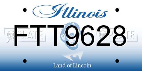 FTT9628 Illinois License Plate