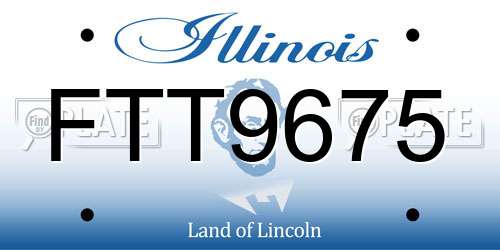 FTT9675 Illinois License Plate