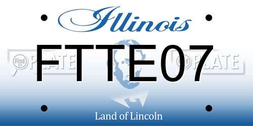 FTTE07 Illinois License Plate