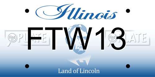 FTW13 Illinois License Plate