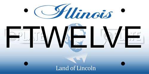 FTWELVE Illinois License Plate