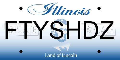 FTYSHDZ Illinois License Plate