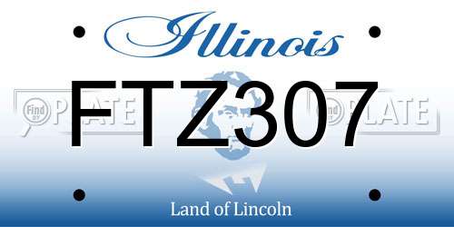 FTZ307 Illinois License Plate