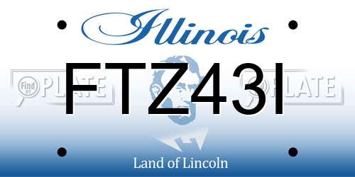 FTZ43I Illinois License Plate