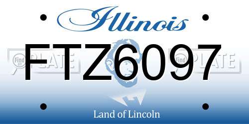 FTZ6097 Illinois License Plate