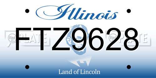 FTZ9628 Illinois License Plate