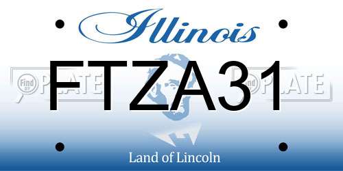 FTZA31 Illinois License Plate