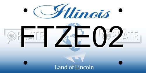 FTZE02 Illinois License Plate
