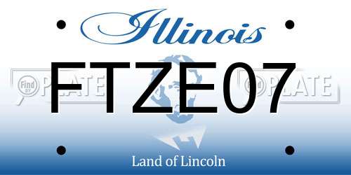 FTZE07 Illinois License Plate
