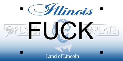FUCK Illinois License Plate