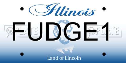 FUDGE1 Illinois License Plate