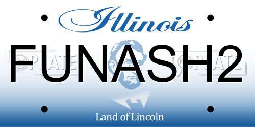FUNASH2 Illinois License Plate