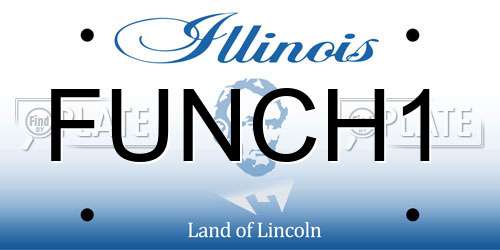 FUNCH1 Illinois License Plate