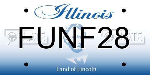 FUNF28 Illinois License Plate