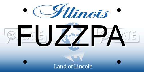 FUZZPA Illinois License Plate