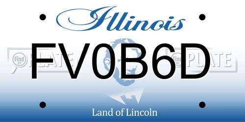 FV0B6D Illinois License Plate