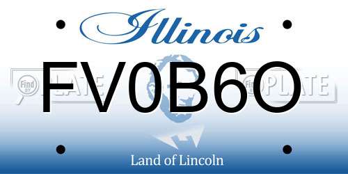 FV0B6O Illinois License Plate