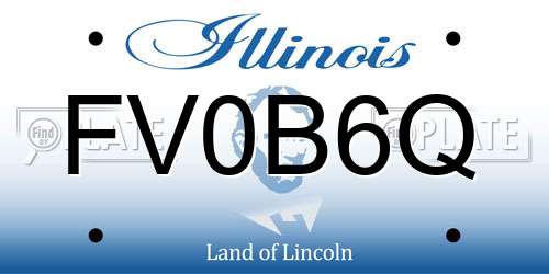 FV0B6Q Illinois License Plate