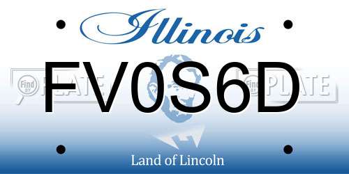 FV0S6D Illinois License Plate