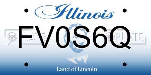 FV0S6Q Illinois License Plate