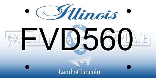 FVD560 Illinois License Plate