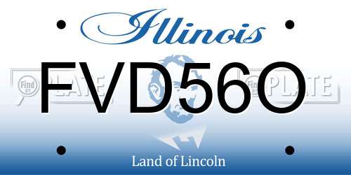 FVD56O Illinois License Plate